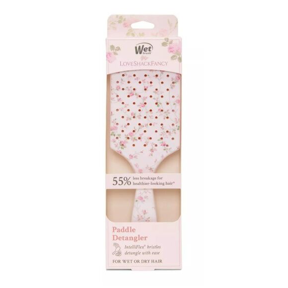 Wet Brush x LoveShackFancy Paddle Detangler Hair Brush English Ivy Pink Large - Picture 1 of 2